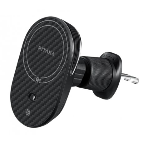 Автодержатель с беспроводной зарядкой Pitaka MagEZ Car Mount Pro 2 Qi2 Car Vent Black (CM2402N)