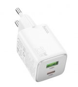 Сетевое зарядное устройство Hoco N41 PD20W+ QC3.0 USB/Type-C White
