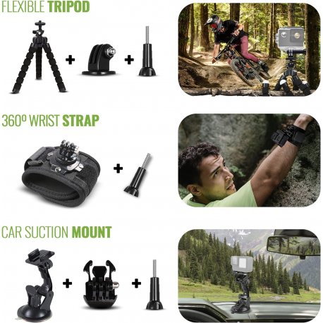 Набор аксессуаров Diginerds 50 in 1 Accessories Kit для экшн-камер Black