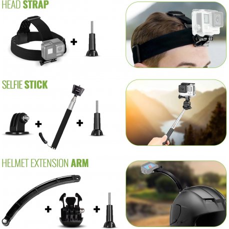 Набор аксессуаров Diginerds 50 in 1 Accessories Kit для экшн-камер Black