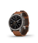 Смарт-годинник Garmin Fenix 7 Sapphire Solar Titanium with Chestnut Leather Band (010-02777-30) EU