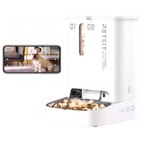 Умная кормушка для животных с камерой и двумя отсеками для корма Petkit YumShare Dual-hopper Camera Pet Feeder (5L) (P591)