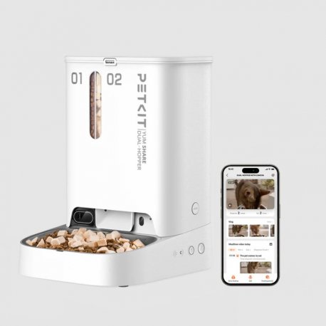 Умная кормушка для животных с камерой и двумя отсеками для корма Petkit YumShare Dual-hopper Camera Pet Feeder (5L) (P591)