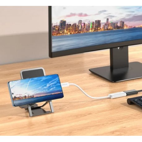 Кабель Borofone DH11 Type-C to HDMI 4K White