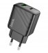 Сетевое зарядное устройство Hoco CS23A (Type-C+USB) PD30W+QC3 Black