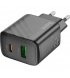 Сетевое зарядное устройство Hoco CS23A (Type-C+USB) PD30W+QC3 Black