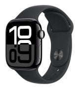 Apple Watch Series 10 42mm (GPS) Jet Black Aluminium Case with Black Sport Band - M/L (MWWF3)