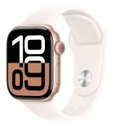 Apple Watch Series 10 42mm (GPS) Rose Gold Aluminium Case with Light Blush Sport Band - S/M (MWWH3)
