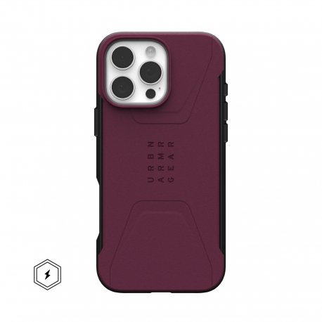 Чехол UAG Civilian Magsafe для iPhone 16 Pro Max Bordeaux