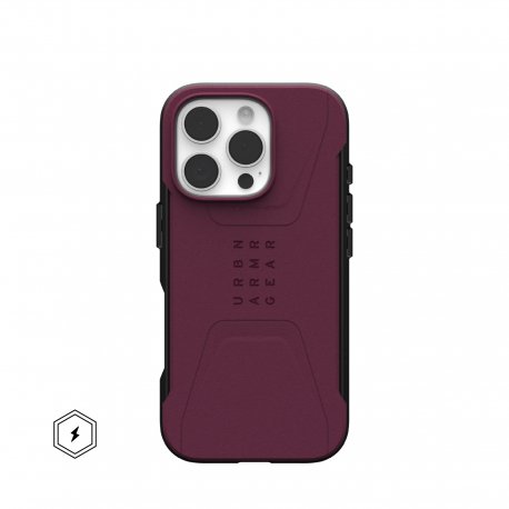 Чехол UAG Civilian Magsafe для iPhone 16 Pro Bordeaux