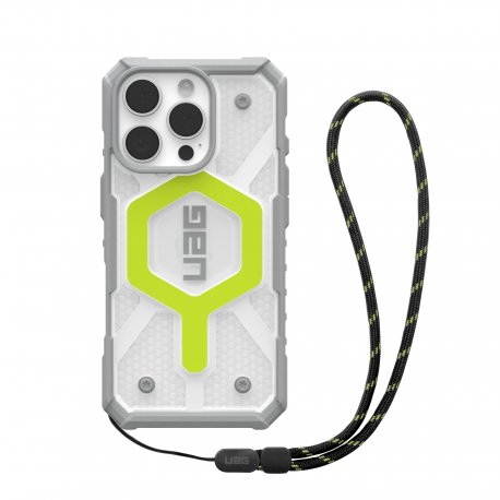 Чехол+ремешок UAG Pathfinder Clear Magsafe для iPhone 16 Pro Active Neon Lanyard