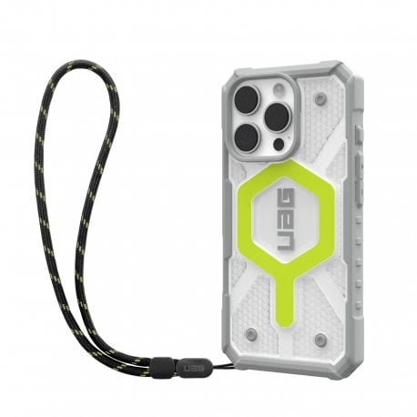 Чохол+ремінець UAG Pathfinder Clear Magsafe для iPhone 16 Pro Active Neon Lanyard