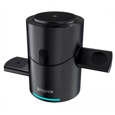 Беспроводное зарядное устройство Proove Optimus 3в1, Black (WSOP15000001)