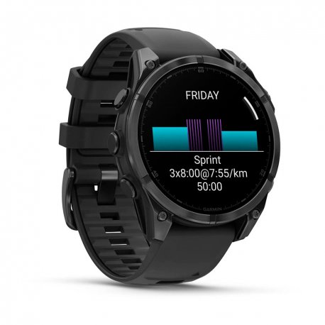 Смарт-часы Garmin fenix 8 AMOLED 47mm Slate Gray with Black Silicone Band (010-02904-00) EU