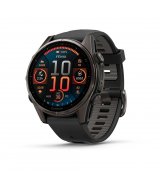 Смарт-годинник Garmin fenix 8 AMOLED 43 мм Carbon Gray DLC Titanium with Black/Pebble Gray Silicone Band (010-02903-21) EU