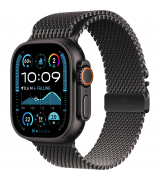 Apple Watch Ultra 2 (2024) 49mm (GPS+LTE) Black Titanium Case with Black Titanium Milanese Loop - M (MX5U3)