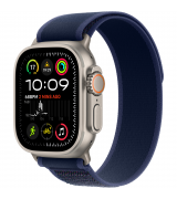 Apple Watch Ultra 2 (2024) 49mm (GPS+LTE) Natural Titanium Case with Blue Trail Loop – M/L (MX4L3)
