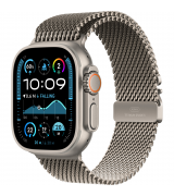 Apple Watch Ultra 2 (2024) 49mm (GPS+LTE) Natural Titanium Case with Natural Titanium Milanese Loop – S (MX4M3)