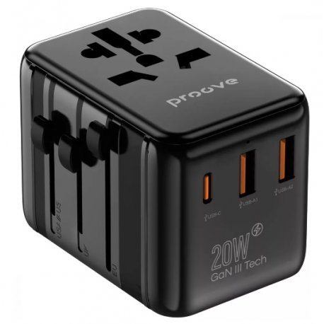 Универсальный адаптер Proove Trip 20W Black (TATL20310001)