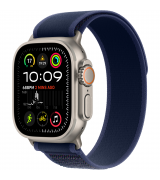 Apple Watch Ultra 2 (2024) 49mm (GPS+LTE) Natural Titanium Case with Blue Trail Loop – M/L (MX4L3UL/A)