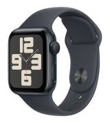 Apple Watch SE 2024 40mm (GPS) Midnight Aluminum Case with Midnight Sport Band - S/M (MXE73QH/A)
