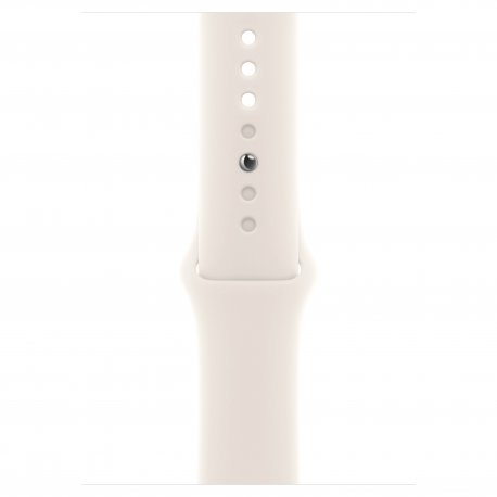 Apple Watch SE 2024 44mm (GPS) Starlight Aluminum Case with Starlight Sport Band - M/L (MXEV3QH/A)