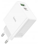 Сетевое зарядное устройство Hoco C113A PD65W (USB+Type-C) White