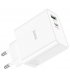 Сетевое зарядное устройство Hoco C113A PD65W (USB+Type-C) White