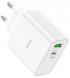 Сетевое зарядное устройство Hoco C113A PD65W (USB+Type-C) White