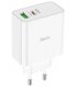 Мережевий зарядний пристрій Hoco C113A PD65W (USB+Type-C) White