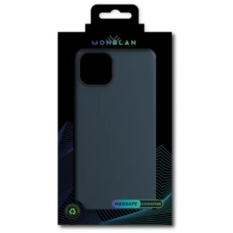 Чехол Monblan Magnetic Silicone with MagSafe & Animation для iPhone 13 Midnight