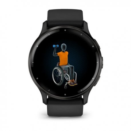 Смарт-годинник Garmin Venu 3 Slate Stainless Steel Bezel with Black Case and Silicone Band (010-02784-01/51) EU