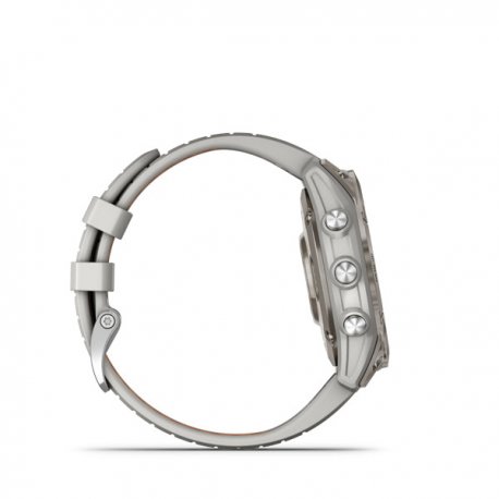 Смарт-часы Garmin Fenix 7 Pro Sapphire Solar Titanium w. Fog Gray/Ember Orange Band (010-02777-21/20) EU