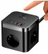 Сетевое зарядное устройство Baseus PowerCombo Cube Power Strip 30W 3xAC+2xUSB+2xType-C (1.5m) Black (E00066400117-00)