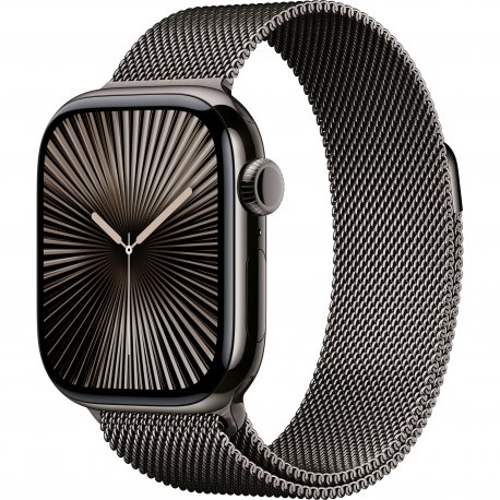Apple Watch Series 10 42mm (GPS+LTE) Slate Titanium Case with Slate Milanese Loop (MX053)