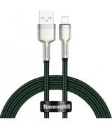 Кабель Baseus Cafule Metal USB to Lightning 2.4A (1m) Green (CALJK-A06)
