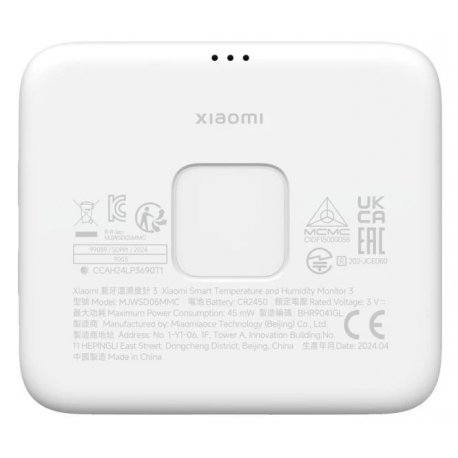 Термогігрометр Xiaomi Mi Temperature & Humidity Bluetooth Monitor 3 Global White (BHR9041GL)