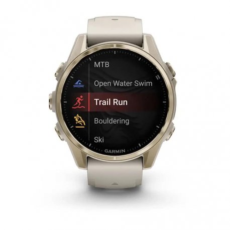 Смарт-часы Garmin fenix 8 AMOLED 43 мм Sapphire Soft Gold with Fog Gray/Dark Sandstone Silicone Band (010-02903-11)