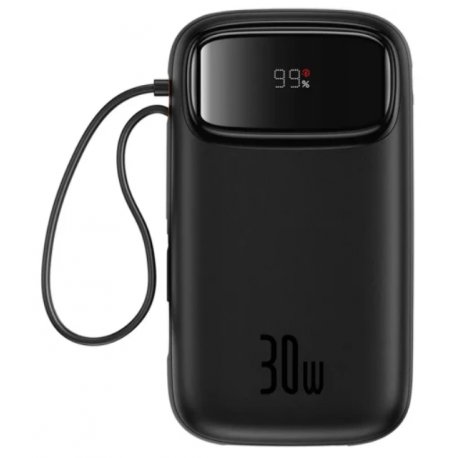 Внешний аккумулятор Baseus Qpow 2 30W 20000mAh with 2 Built-in Type-C Cluster Black (P10055009113-00)
