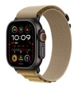 Apple Watch Ultra 2 (2024) 49mm (GPS+LTE) Black Titanium Case with Tan Alpine Loop - Medium (MYQ13, MYTF3)
