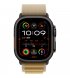 Apple Watch Ultra 2 (2024) 49mm (GPS+LTE) Black Titanium Case with Tan Alpine Loop - Medium (MYQ13, MYTF3)