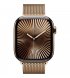 Apple Watch Series 10 42mm (GPS+LTE) Gold Titanium Case with Gold Milanese Loop (MX083)