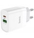 Сетевое зарядное устройство Hoco C80A Rapido QC3.0+PD Type-C+USB 20W White