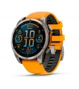 Смарт-годинник Garmin fenix 8 AMOLED 47 мм Sapphire Titanium with Spark Orange/Graphite Silicone Band (010-02904-11)