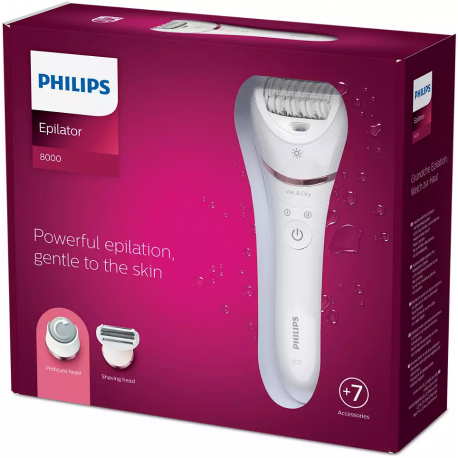 Епілятор для вологої та сухої епіляції Philips BRE730/10 Epilator Series 8000