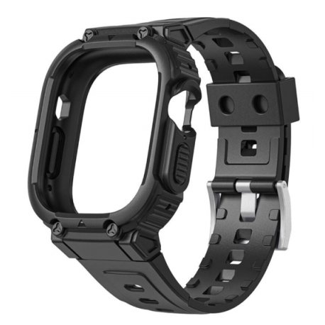 Ремешок WIWU Silicone Armor Series Hard PC Case Band 49 mm Black (Wi-WB014)