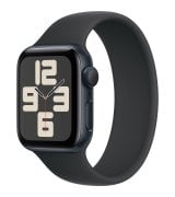 Apple Watch SE 2024 40mm (GPS) Midnight Aluminum Case w. Black Solo Loop - Size 6 (MC0X4, MA9A4)