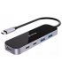 HUB Proove Shadow 6в1 (Type-C to 2USB3.0 + 2Type-C + PD100W + HDMI) Dark Gray (HBSW10221205)