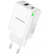 Сетевое зарядное устройство Borofone BN16 45W (1USB/1Type-C) White