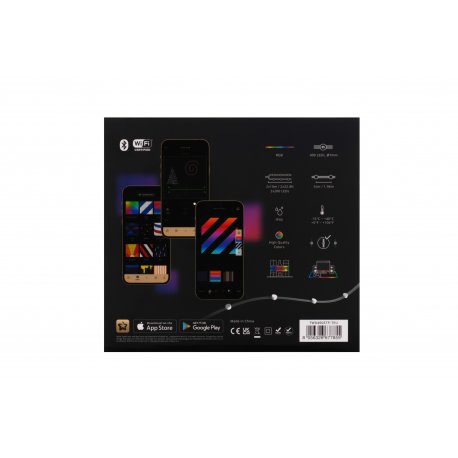 Smart LED гірлянда Twinkly Dots Lights RGB 400 IP44 20м кабель прозорий (TWD400STP-TEU)